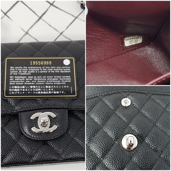 CHANEL Medium Classic Double Flap Caviar NWOT - Picture 7 of 8